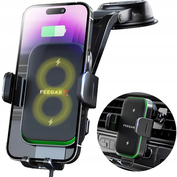 Uchwyt Samochodowy Na Telefon Feegar QH400 Ładowarka Indukcyjna do Szyby