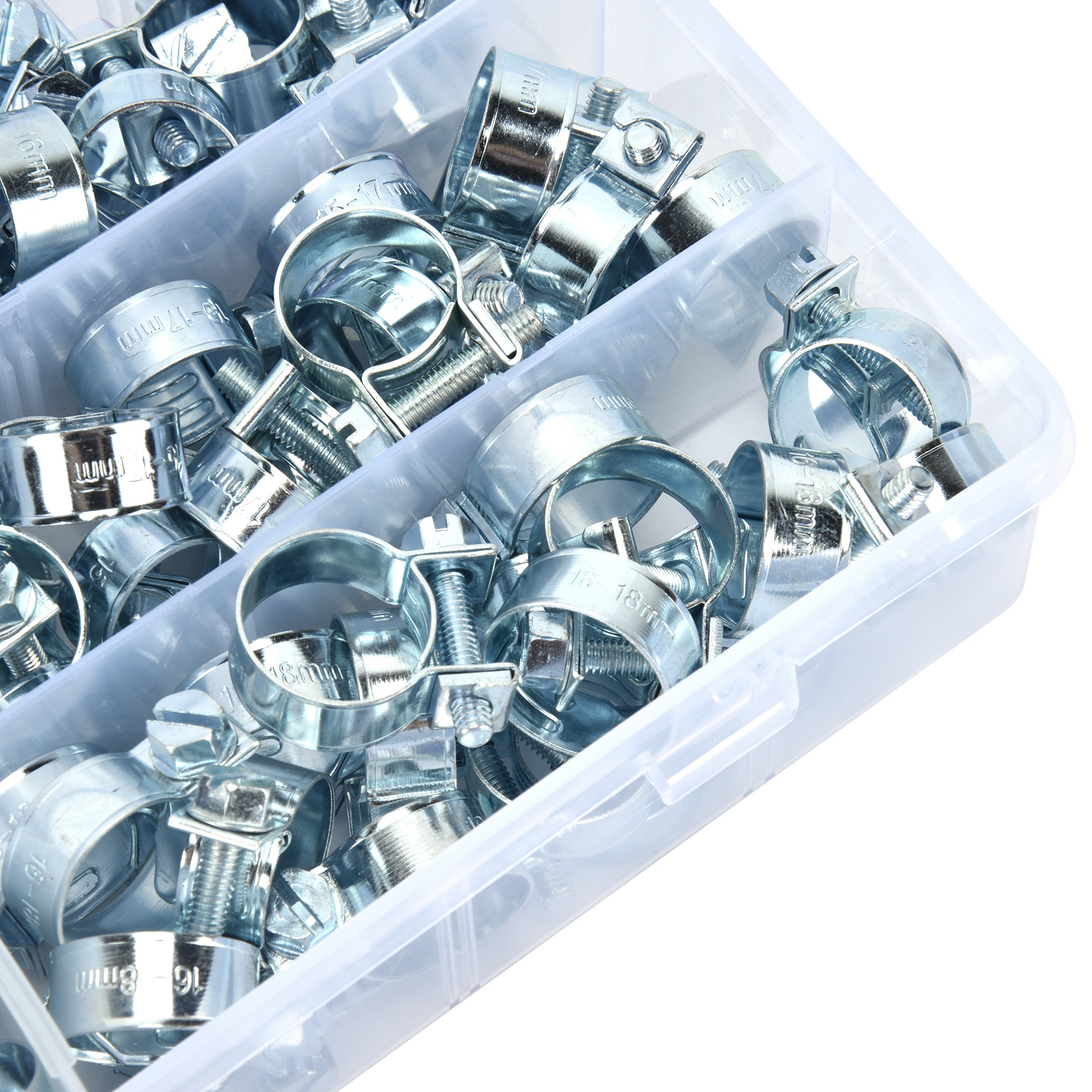 135 sztuk 8-18mm Mini zacisk węża ze stali Waga produktu z opakowaniem jednostkowym 0.2 kg