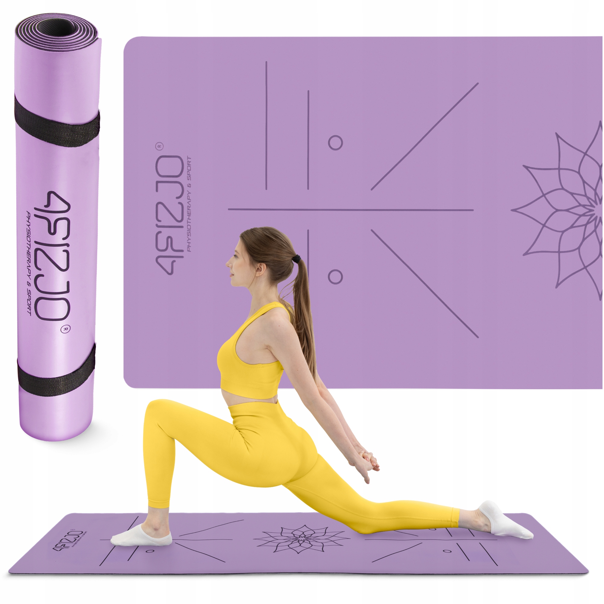 Mata Do Jogi Kauczukowa Antypoślizgowa Składana Joga Kauczuk Ekologiczna