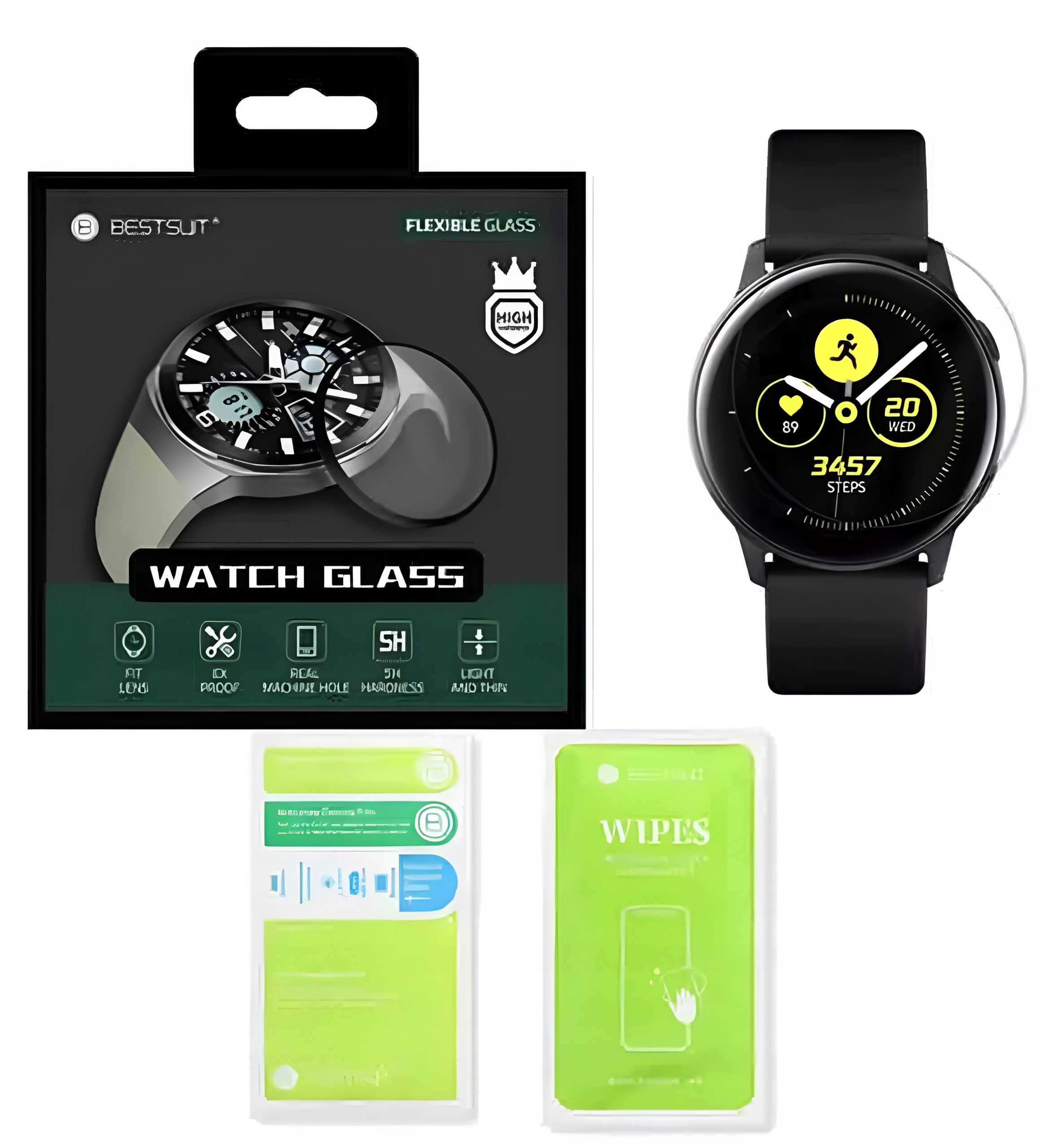 SZKŁO HYBRYDOWE HARTOWANE DO SAMSUNG GALAXY WATCH Active2 40mm SZKIEŁKO