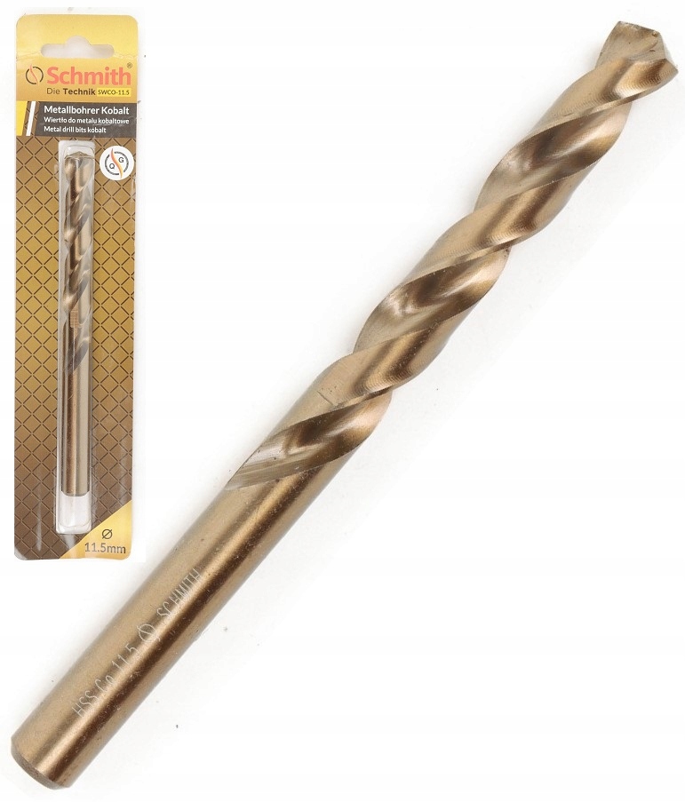 

Wiertło Do Metalu Kobaltowe 11,5mm HSS-Co Schmit