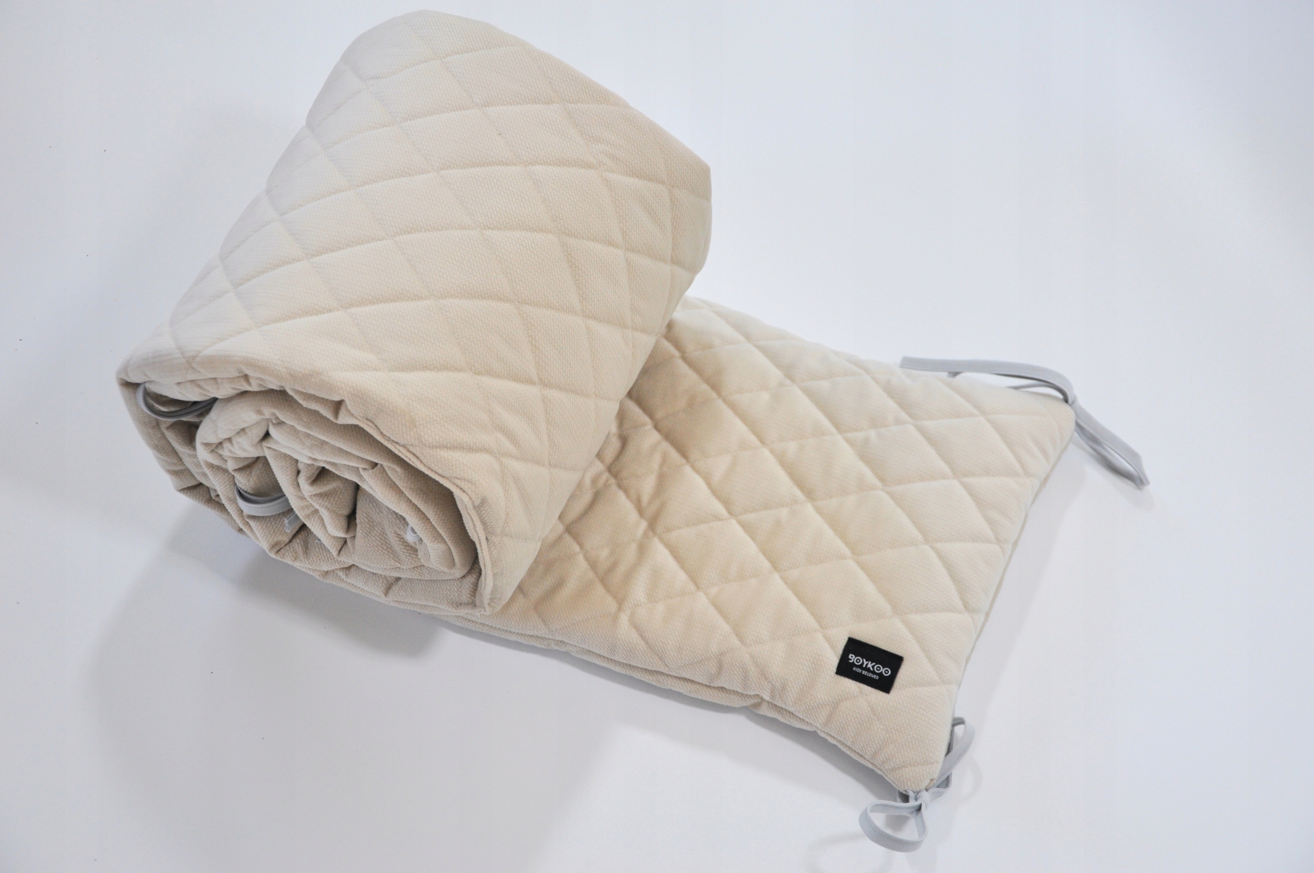 Ochraniacz Beige Velvet do łożeczka 120x60