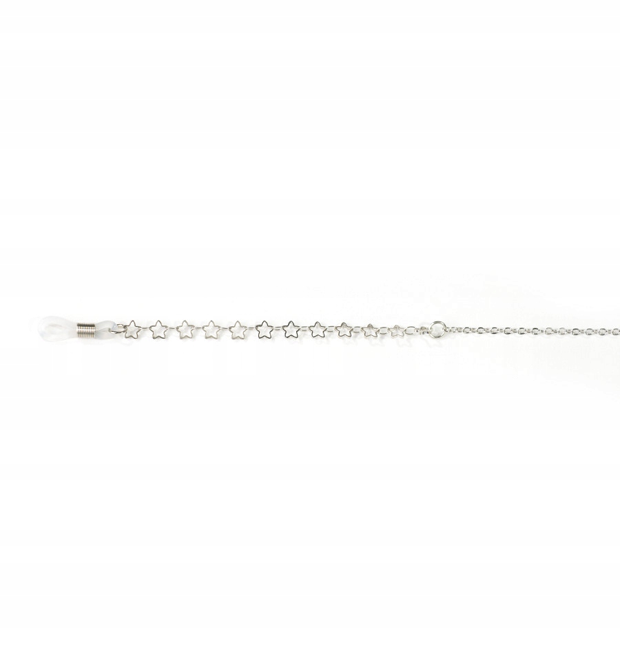 Łańcuszek do okularów srebrny gwiazdki Natasha