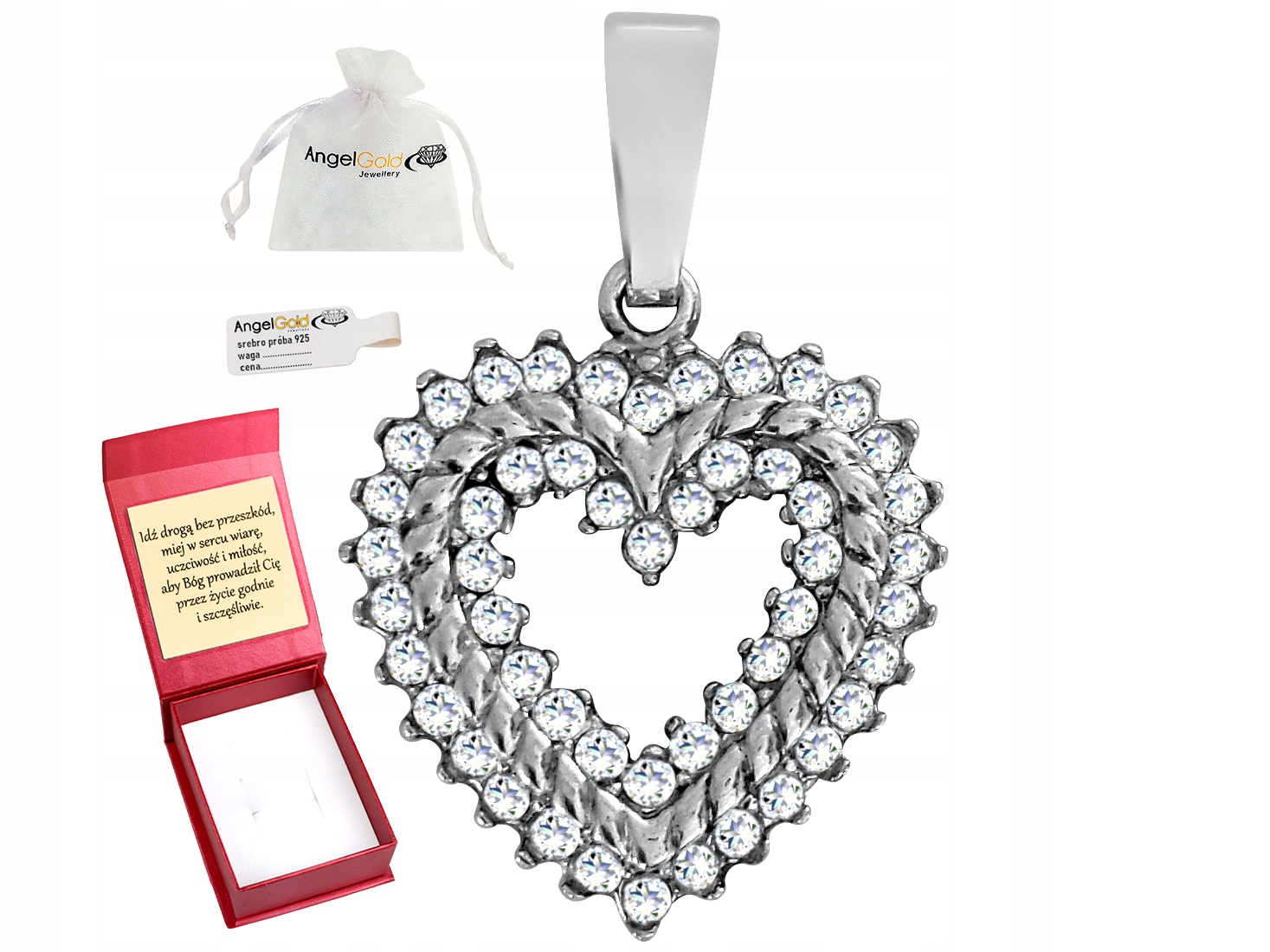 Nádherný Stříbrný Přívěsek Velké Srdce Vrkoč PR.925