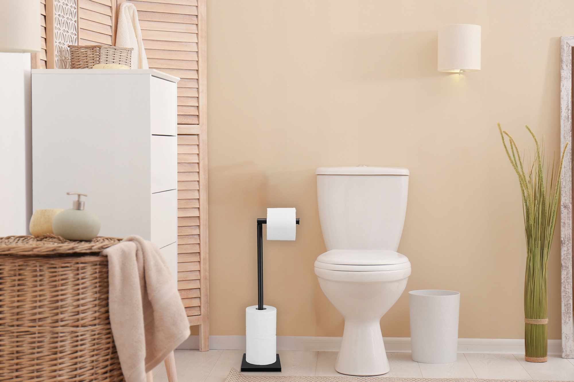 STOJAK NA PAPIER TOALETOWY METALOWY CZARNY BLACK EAN (GTIN) 5902557386055