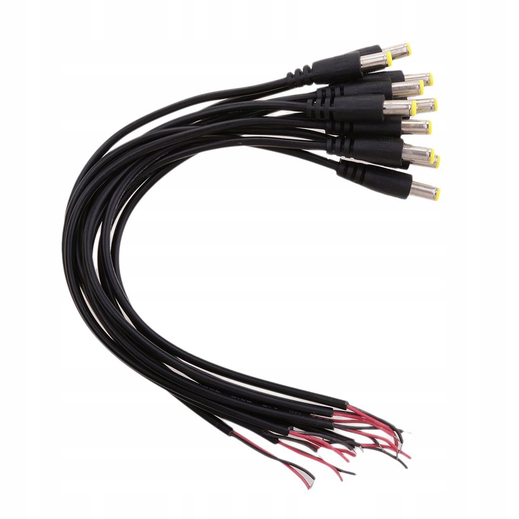 10 sztuk 12 V 5.5x2.1mm męski na żeński kabel łączący przewód łączący