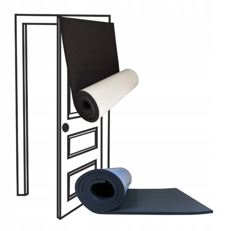 Zateplení a tlumení dveří Sada Pěn s lepidlem Izolace černá Abm