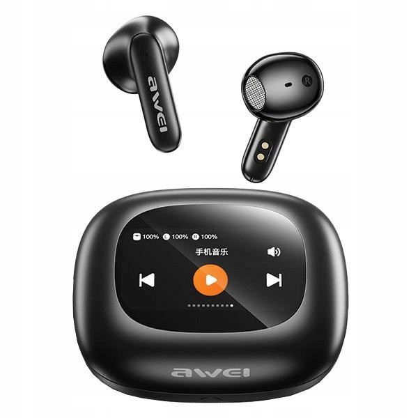 Awei Bluetooth 5.4 sluchátka TP97TWS dokovací stanice černá/černá
