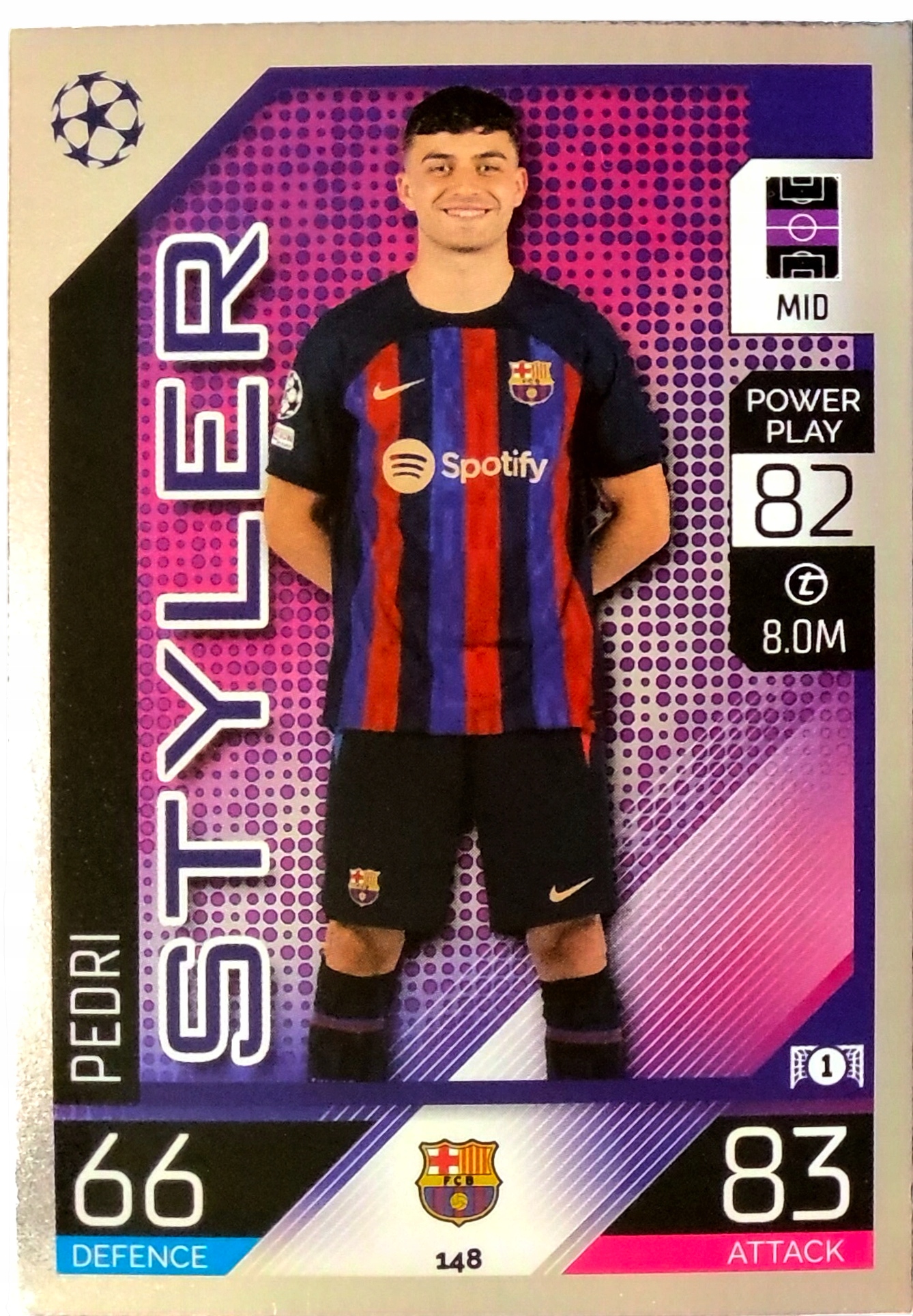 Topps Match Attax 2022-2023 Styler 148 Pedri Fc Barcelona