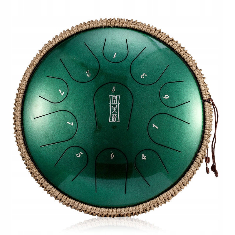 Tongue drum 11 ton 14" premium Hluru TBP11-14-JewelGreen HLURU