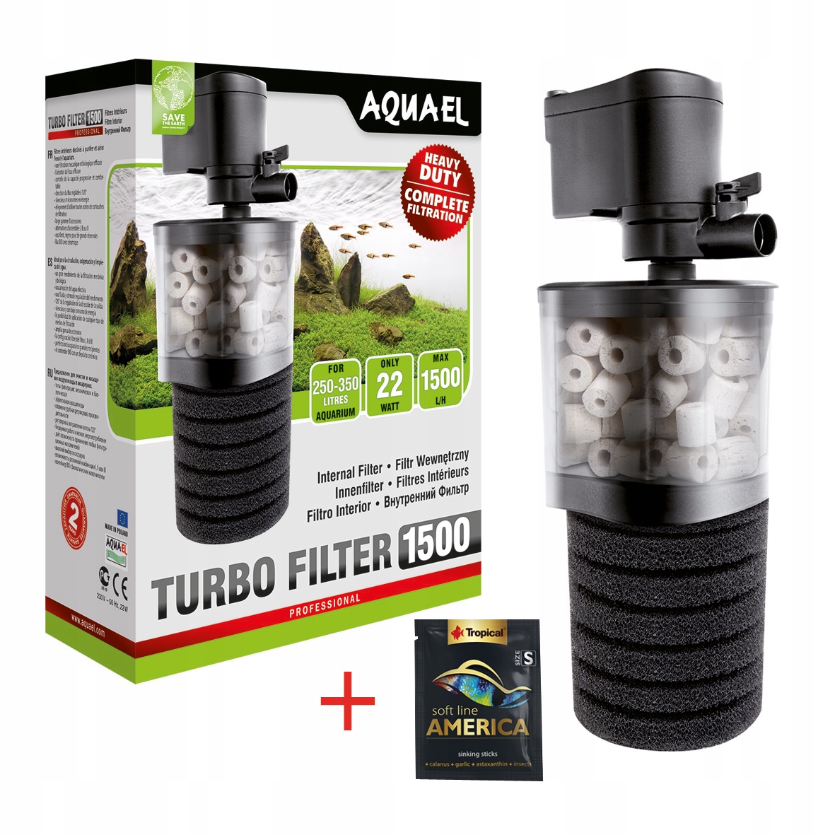 

Aquael Filtr Wewnętrzny Turbo 1500 Do 350L