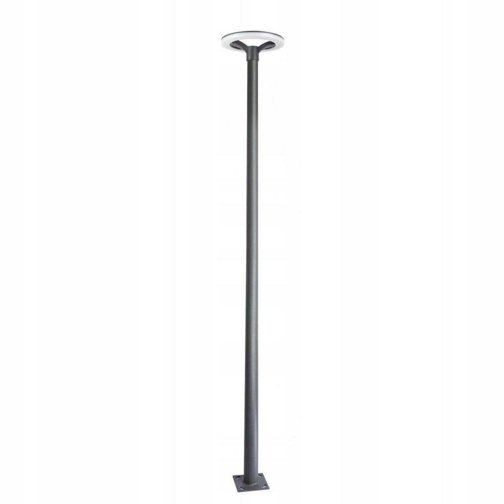 Lampa masztowa szara Ster do ogrodu parku nowoczesna dekoracyjny akcent