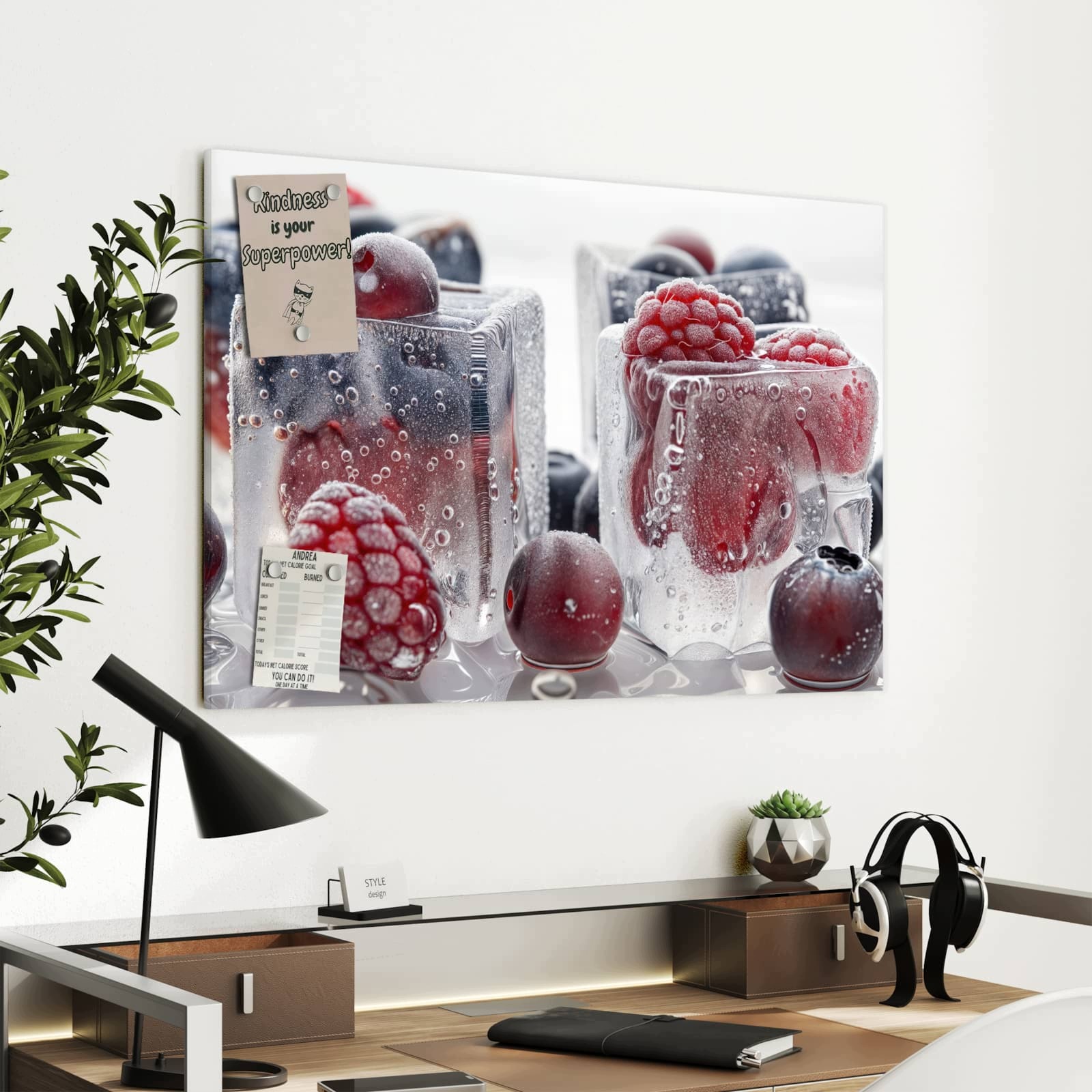Magnetická tabule Mražené Bobule 90 × 60 cm