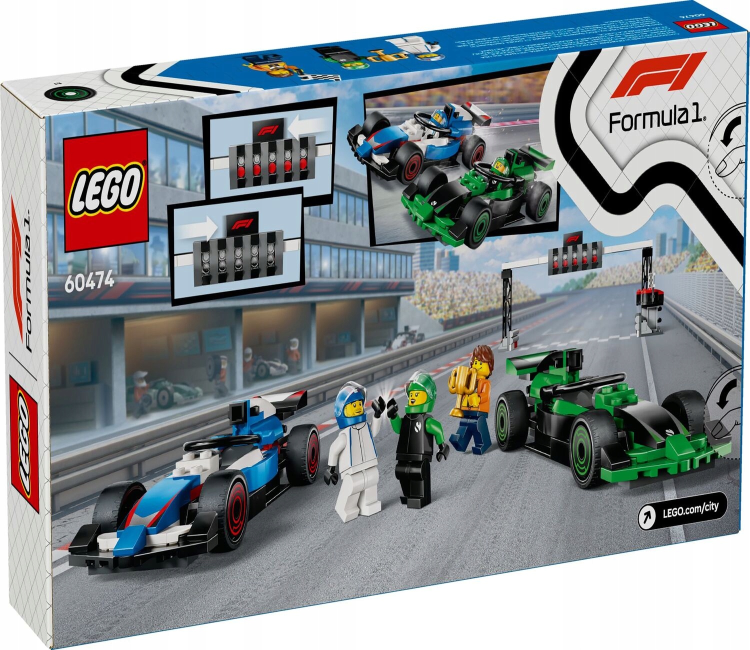 Lego 60474 City Padok F1 s formulemi Vcarb a Sauber