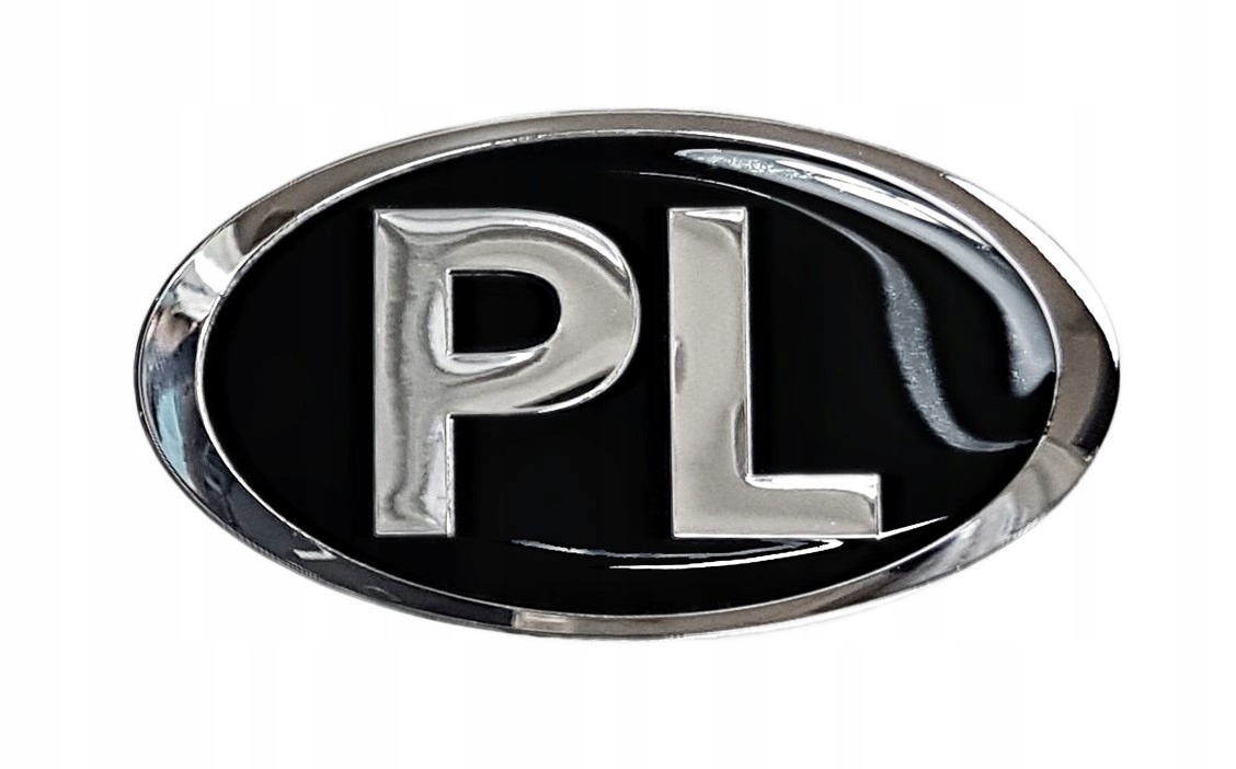 

Naklejka Elipsa 3D Emblemat Pl Alu-czarny