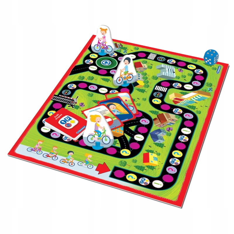 CLEMENTONI UCZĘ SIĘ BAWIĄC EDUKACJA DROGOWA GRA PLANSZOWA 66 KART ZNAKI 6+ Kod producenta 50777