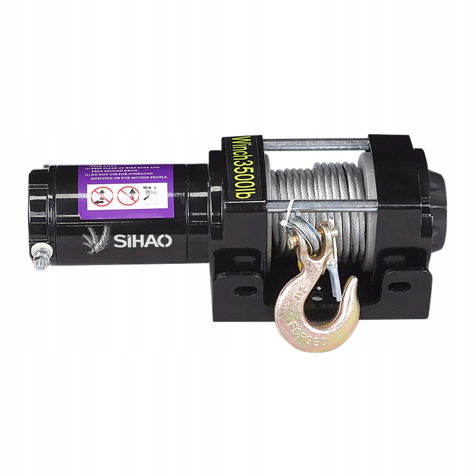 elektrický navijak 3500 libier 12V Atv Utv, syntetické lano, diaľkové ovládanie IP55