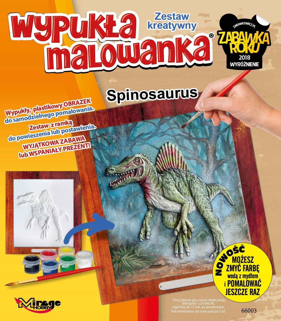 

Wypukła Malowanka Dinozaur Spinosaurus Zestaw Krea