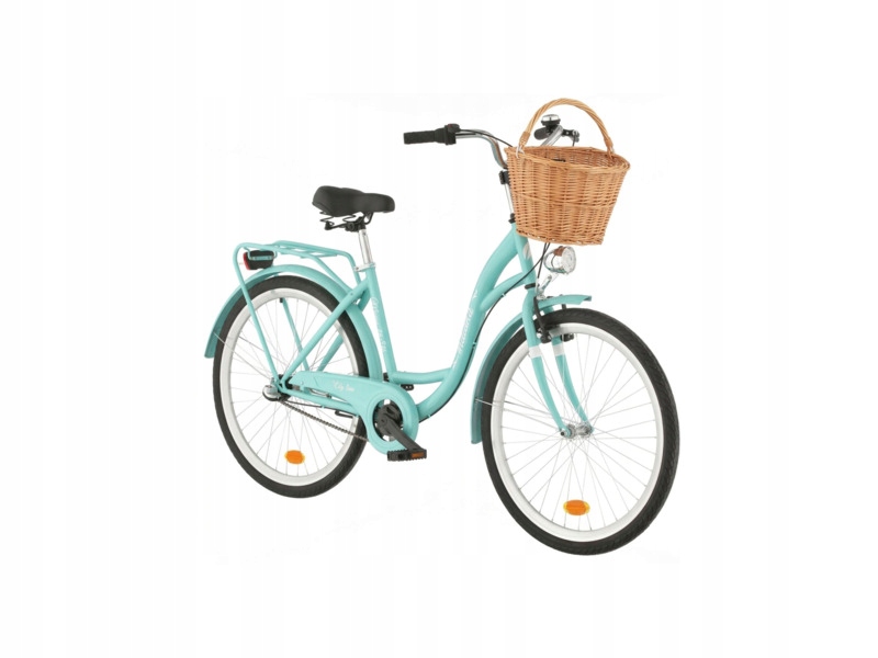 Rower miejski Indiana Moena S3B 26 cali damski Lazurowy 2025 Koszyk