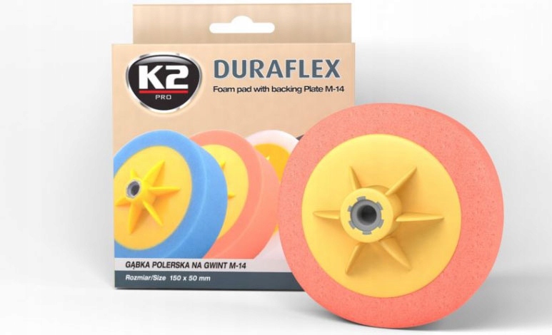

K2 Duraflex Gąbka polerska gw. M14 średniościerna