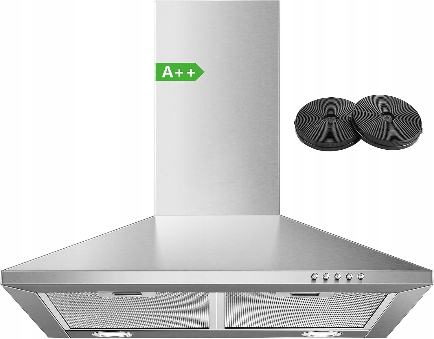 Okap Kuchenny Sndoas 60 CM 350 m³/h Stal Nierdzewna Filtr Węglowy