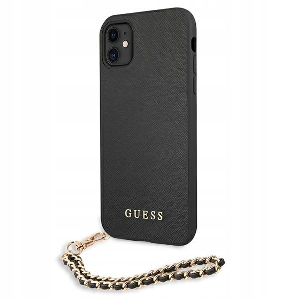 Etui GUESS Saffiano Chain + Łańcuszek do iPhone 11 Dedykowany model iPhone 11