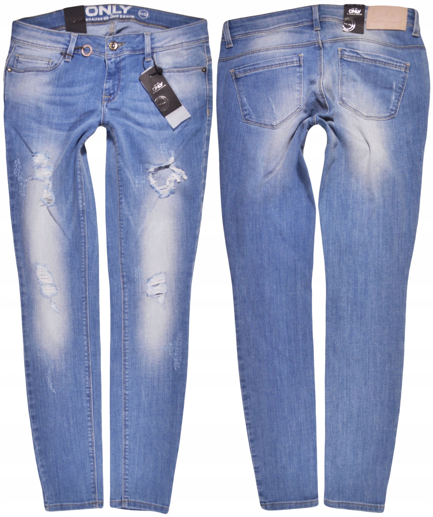 Only kalhoty Blue jeans Skinny low Coral W31 L32