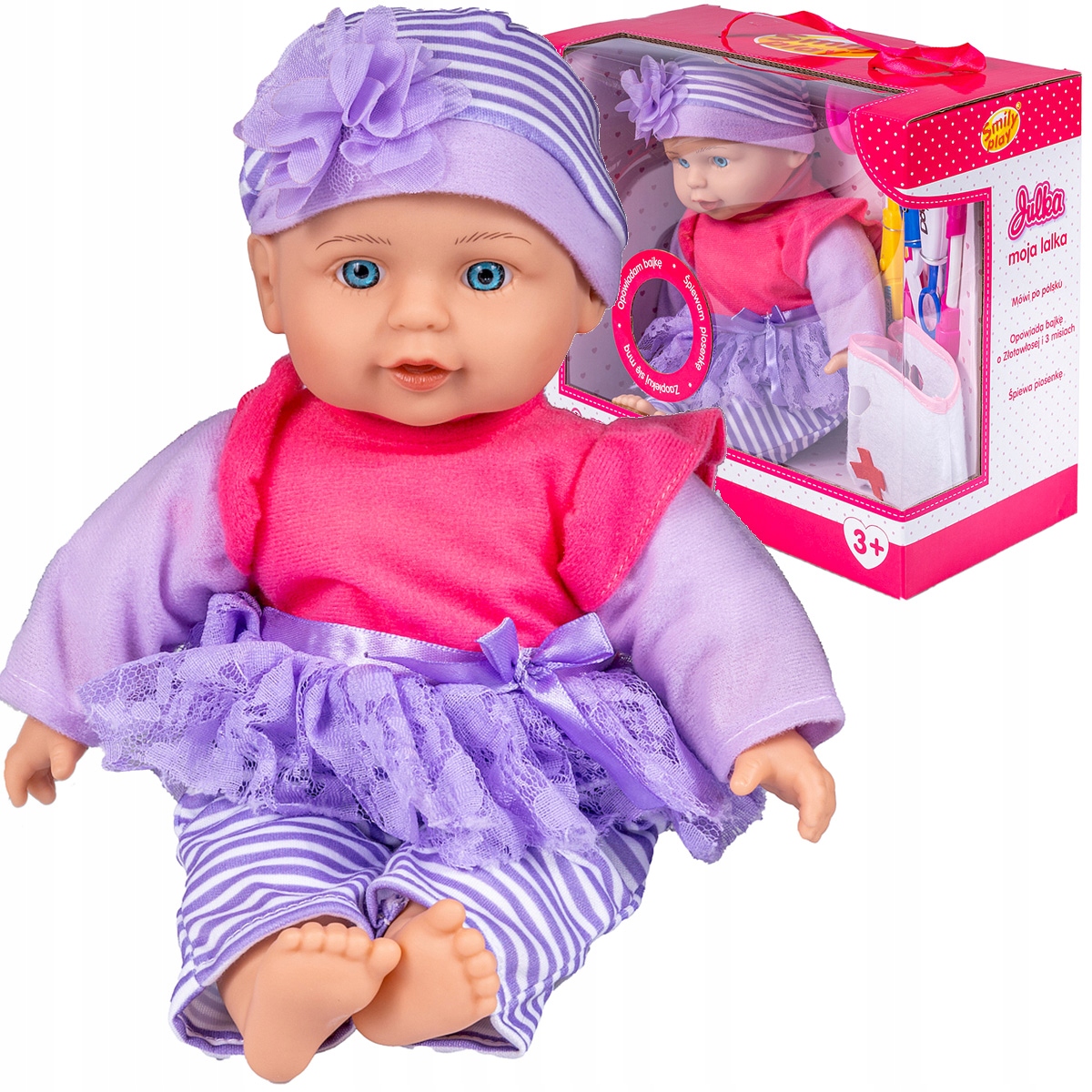 LALKA LEKARZ MÓWIĄCA SENSORYCZNA Z AKCESORIAMI 3+