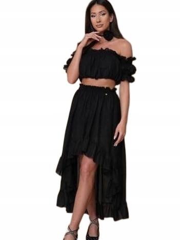 By O La La...! Batistový Komplet Boho Capri Černý Univerzální