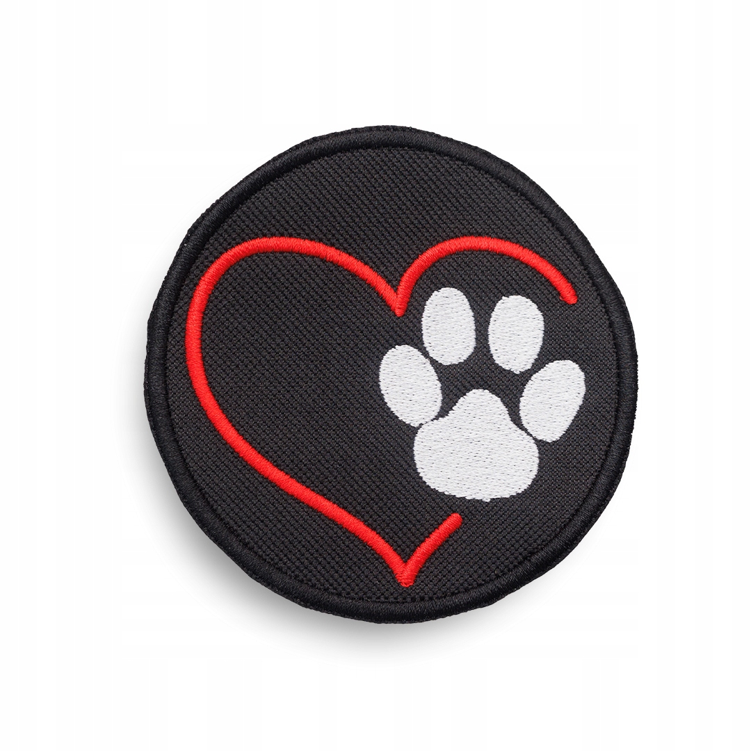 

Haftowana Naszywka Łapka łapa 9cm love, pies