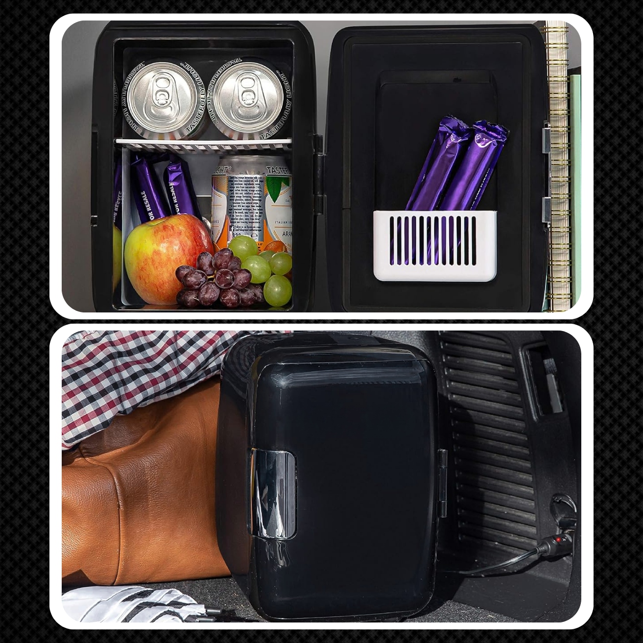 LODÓWKA TURYSTYCZNA PRZENOŚNA 12V 2w1 4L 220-240V DO SAMOCHODU DO DOMU Temperatura grzania 65°C