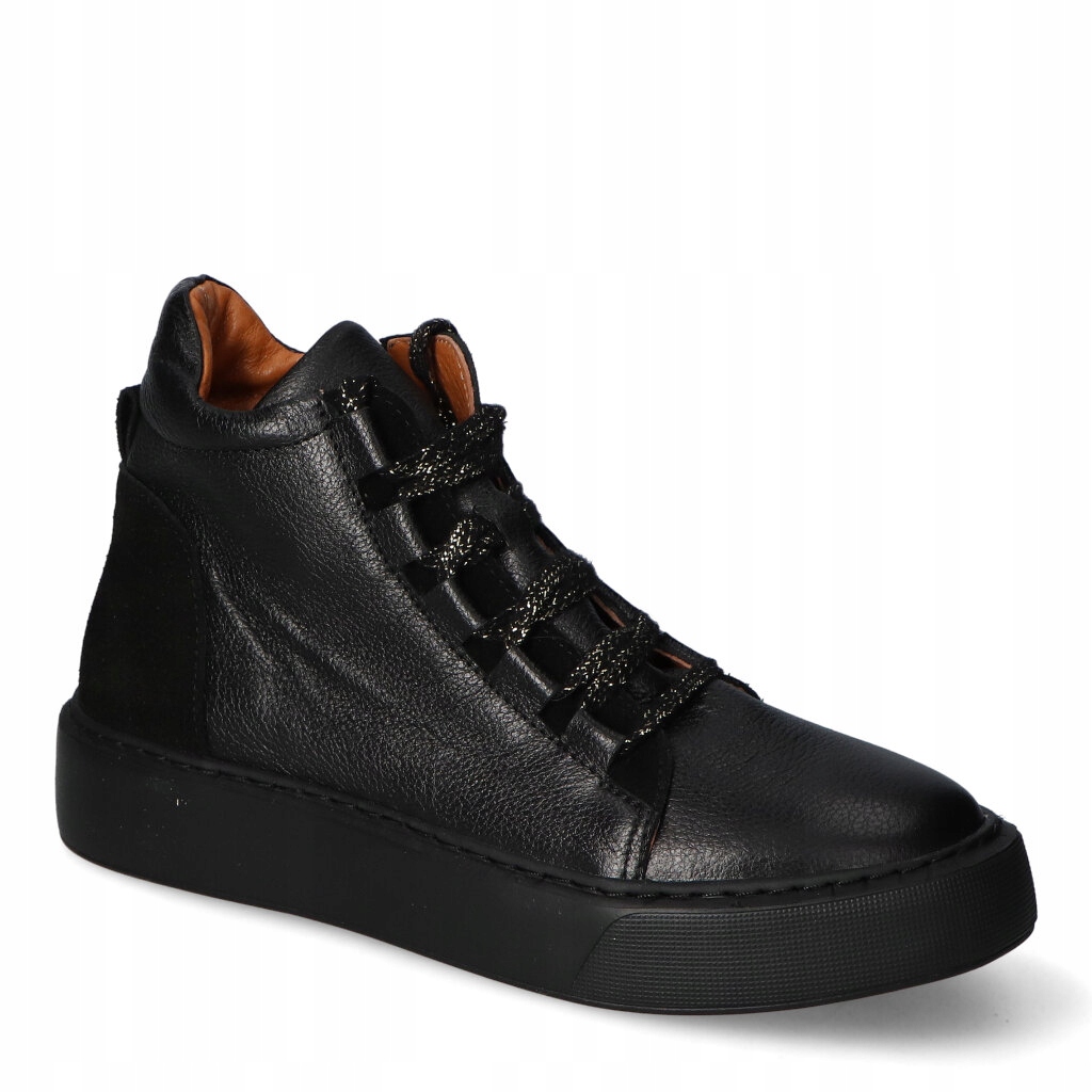 Tenisky Tuomo 1862 Černé hrách+velur 38