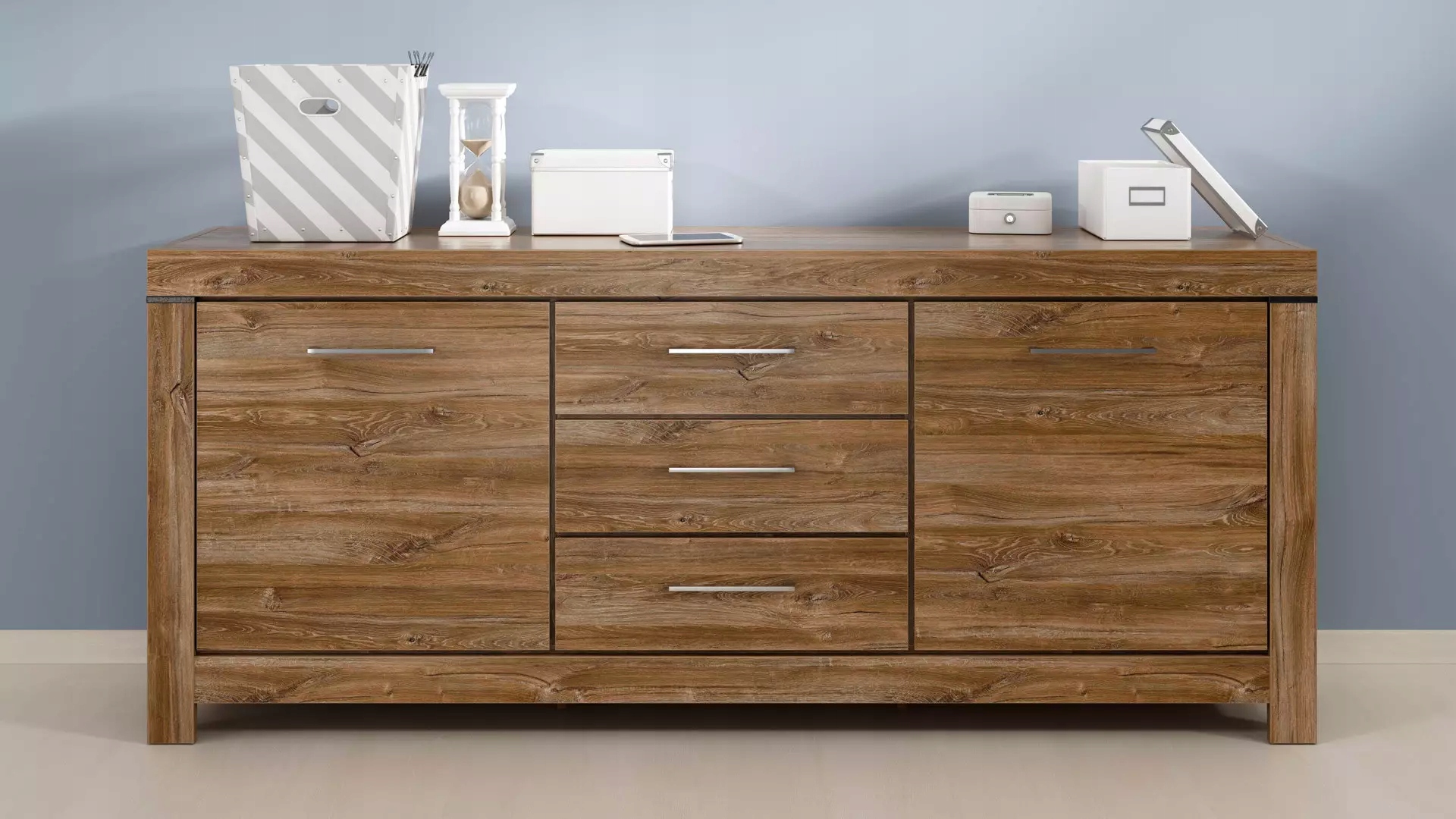 Komoda Gent KOM2D3S/9/20 dąb stirling Marka Black Red White