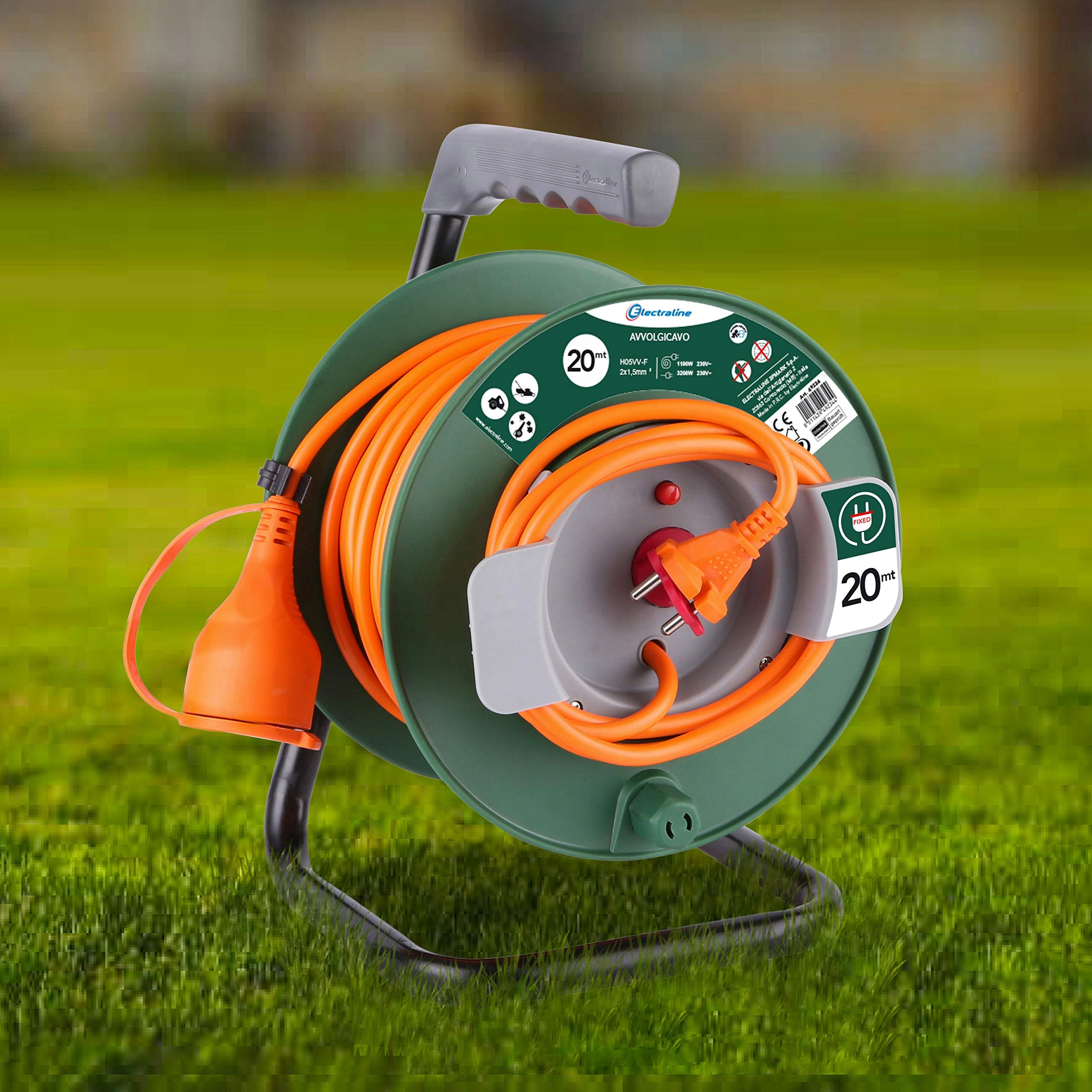 ELECTRALINE Przedłużacz Ogrodowy 20m 2x1,5mm² Wtyczka Gniazdo Europa — miniatura 3