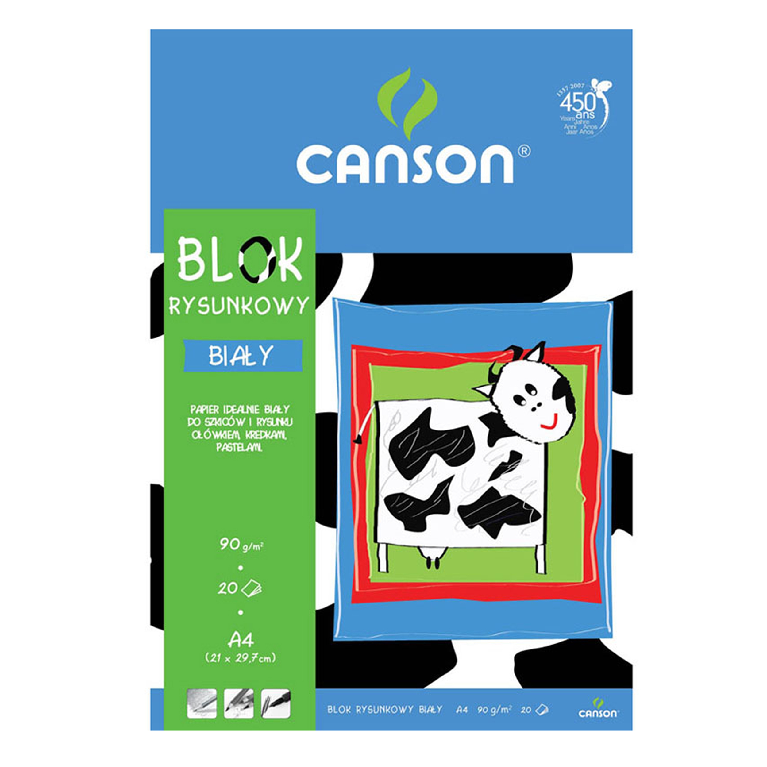 

Canson Blok Rysunkowy A4 Biały 20 Kartek 90g