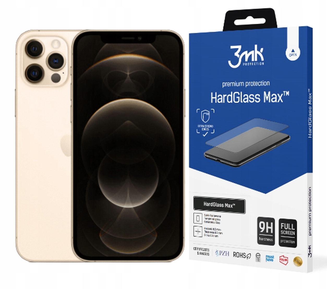 

3MK Hardglass Max do iPhone 12/12 12 Pro 6,1"