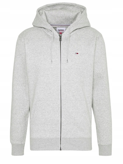 Tommy Jeans bluza szara zapinana na zamek Gray, Rozmiar XL