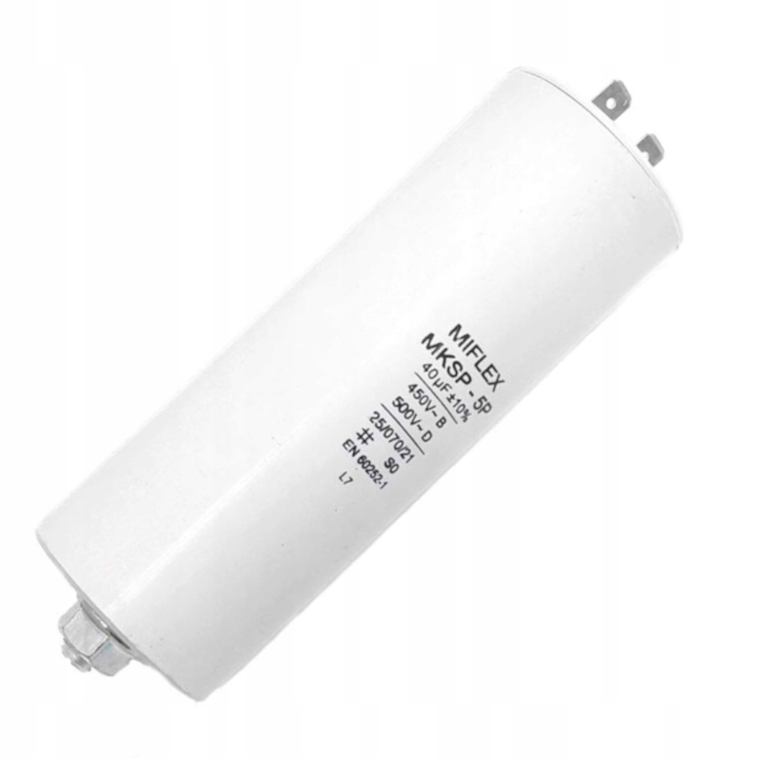 

Kondensator silnikowy Miflex 40uF 450Vac Polski V2