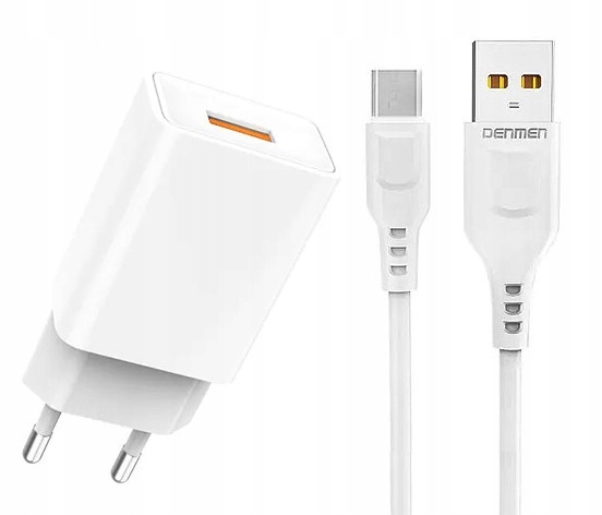 ŁADOWARKA SIECIOWA 2.4A QC +KABEL MICRO USB 1M Marka Inna