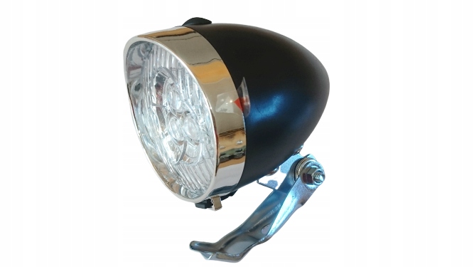 

LLampka rowerowa przód retro 3 led czarna, 32501