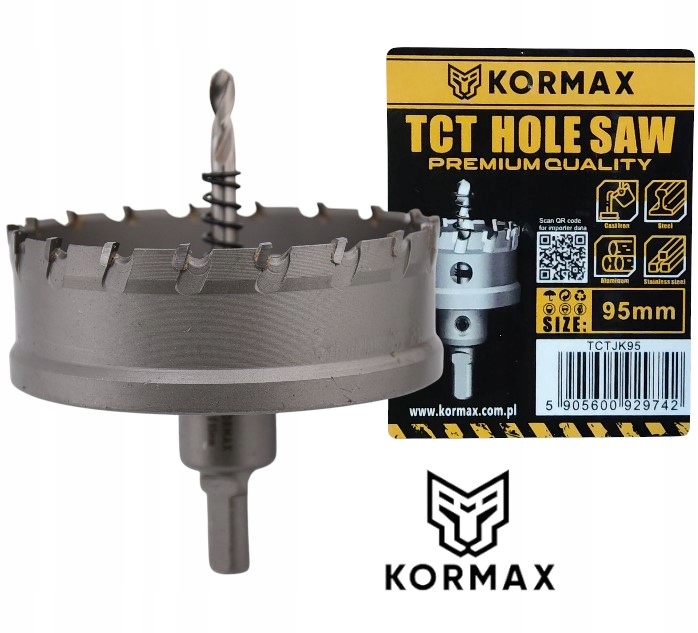 Korunkový Vrták 95 mm vrták slinutý karbid Tct 95x25 Korunkový Vrták Vidiový