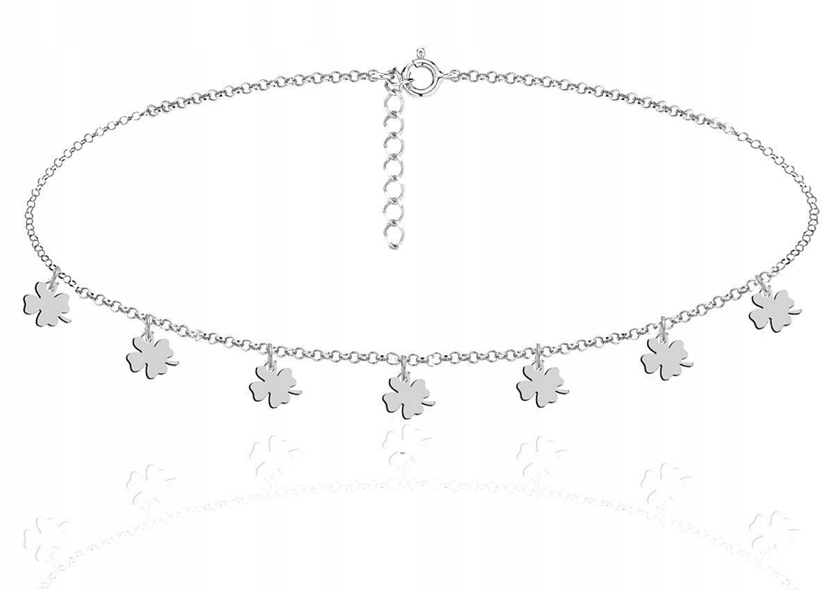 

Choker Celebrytka Koniczynka Koniczynki Rodowany