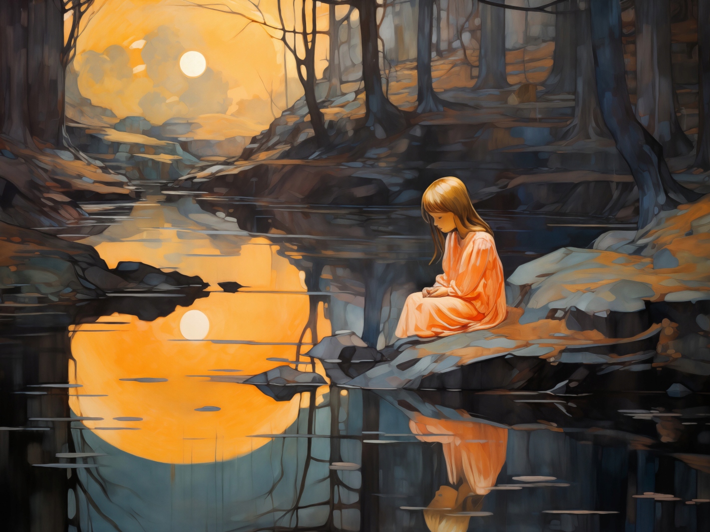 Plagát 100x75 cm Očarenie nad súmrakom