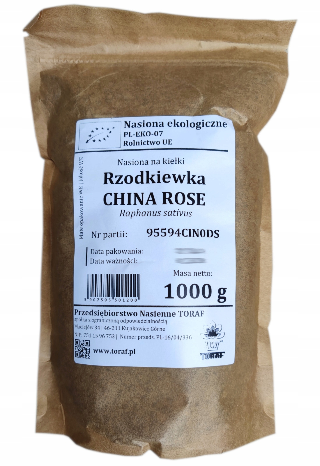 Levně Semena na klíčky ředkvička China Rose Bio Eko 1kg