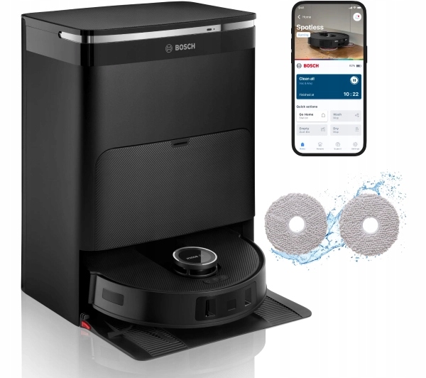 Robot sprzątający Bosch Spotless Max BCRDW3BAB Mopowanie Tworzenie mapy