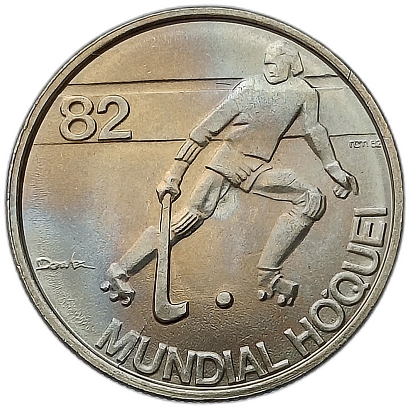 PORTUGALIA 2,5 ESCUDO 1983 - SPORT - HOKEJ NA TRAWIE - OKOLICZNOŚCIOWA 33G1