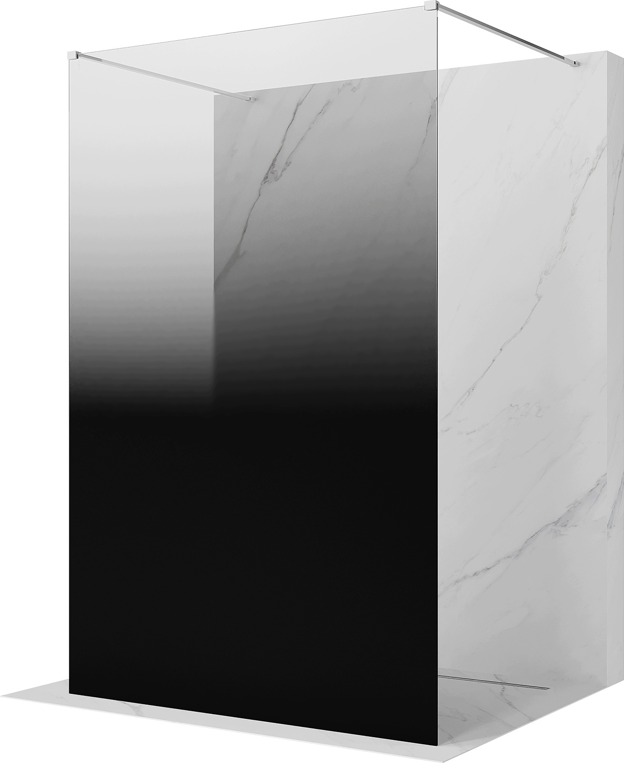 Mexen Kioto Ścianka Prysznicowa 150X200 CM Czarna 8MM Chrom