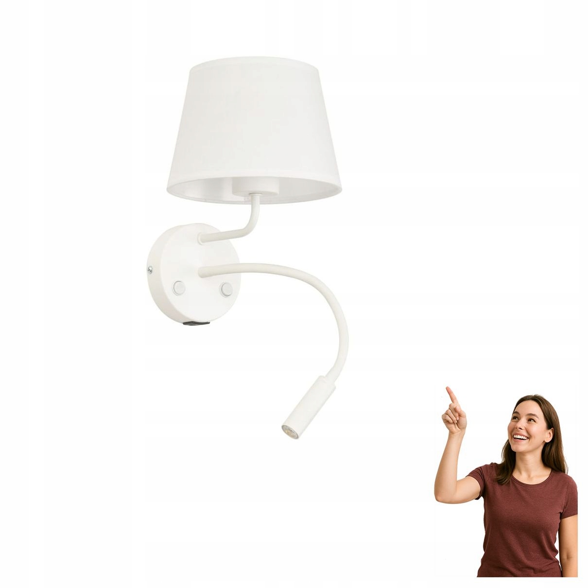 Nástenné svietidlo na čítanie s Usb Maja White 10204 Tk Lighting