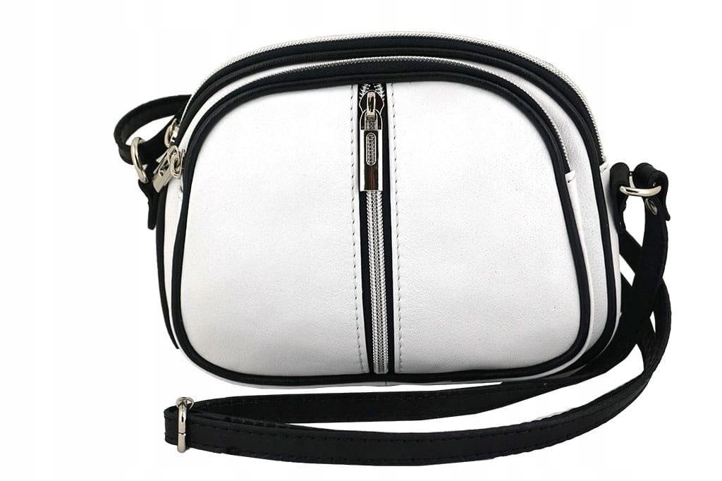 Kabelka Přes Rameno dámská kožená italská bílá