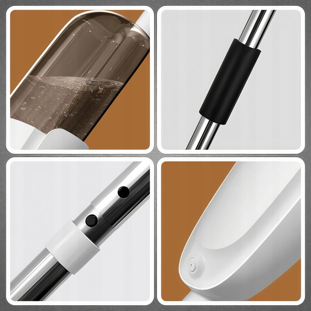 MOP PŁASKI ZE SPRYSKIWACZEM DŁUGI 120cm 350ml + 3X WKŁADY MIKROFIBRA 3 SZT Marka Shopek